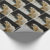 Papier Cadeau Grimace d'ours blanc (Coin)