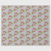 Papier Cadeau Grinch classique | Fonctionnera pour le devis de h (Plat)