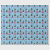 Papier Cadeau Grinch Classique | Sapin de Noël (Plat)