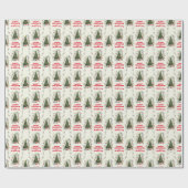 Papier Cadeau Grinch Classique | Sapin de Noël (Plat)