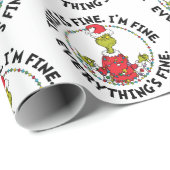 Papier Cadeau Grinch | Everything's Fine (Coin rond)