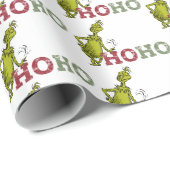 Papier Cadeau Grinch | Ho Ho Ho (Coin rond)