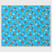 Papier Cadeau Grinch, Max & Cindy-Lou Who Snowlfake Motif (Plat)