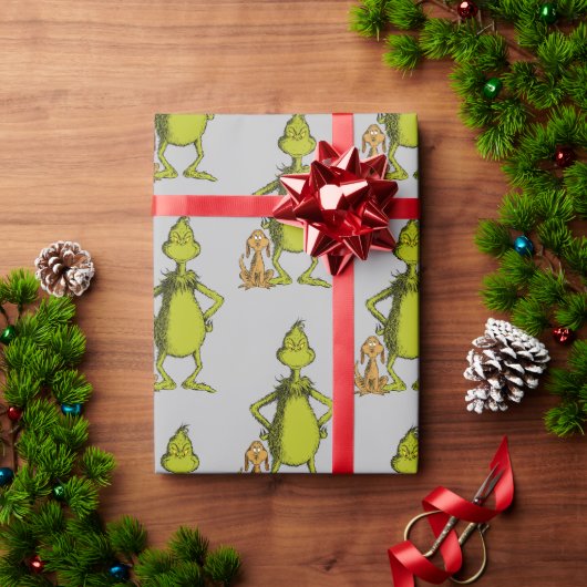 Papier Cadeau Grinch | Max & Grinch Stance (Cadeau de vacances)