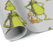 Papier Cadeau Grinch | Max & Grinch Stance (Coin rond)