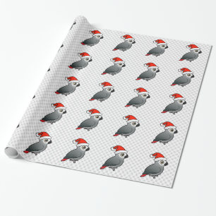 Papier Cadeau Gris africain Père Noël