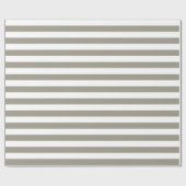 Papier Cadeau Gris Aluminium/Rayure Blanche (Plat)