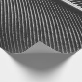 Papier Cadeau Gris argenté cool texture élégante lignes géométri (Coin)