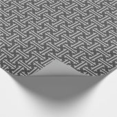 Papier Cadeau Gris chinois de frette, d'argent et de graphite (Coin)