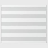 Papier Cadeau Gris clair et blanc Motif à grande bande H (Plat)