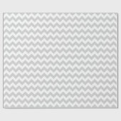 Papier Cadeau Gris clair et chevron blanc (Plat)