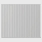 Papier Cadeau Gris Clair & Rayures Gris Clair (Plat)