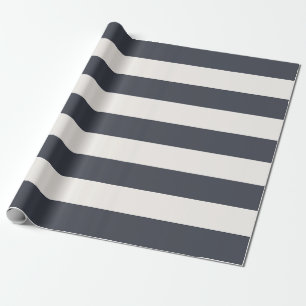 Papier Cadeau Gris cool et rayures blanches