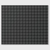 Papier Cadeau Gris de charbon de bois de Houndstooth Pied de (Plat)