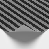 Papier Cadeau Gris de charbon et rayures noires (Coin)