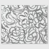 Papier Cadeau Gris Elegant Neutral Flèches Abstrait Aquarelle (Plat)