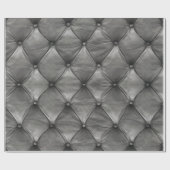 Papier Cadeau Gris en cuir tufté (Plat)