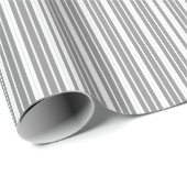 Papier Cadeau Gris et blanc (Coin rond)