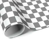 Papier Cadeau Gris Et Blanc (Coin rond)