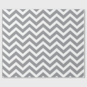 Papier Cadeau Gris et blanc épais Mariage Chevron Anniversaire V (Plat)