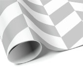 Papier Cadeau Gris et blanc Extra Gros Cervin (Coin rond)