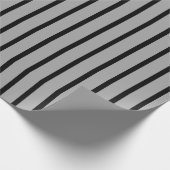Papier Cadeau Gris et rayures noires (Coin)