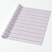 Papier Cadeau Gris et violet Zigzag Chevron Stripes (Déroulé)