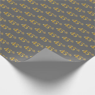 Papier Cadeau Gris, événement d'or quarante-cinquième de Faux