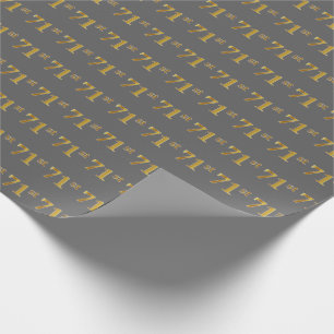 Papier Cadeau Gris, Faux Or 71e (Soixante-et-onzième) Événement
