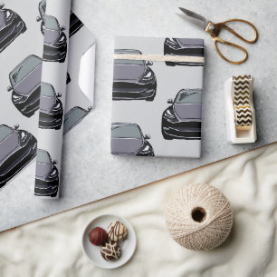 Papier Cadeau Gris foncé Électrique Véhicule SUV Gris voiture