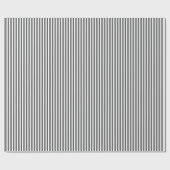 Papier Cadeau Gris foncé et rayures blanches (Plat)