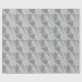 Papier Cadeau Gris géométrique (Plat)