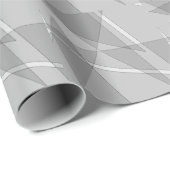 Papier Cadeau Gris géométrique (Coin rond)