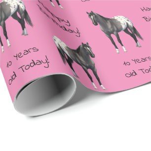 Papier Cadeau Gris Grulla Appaloosa Quartier Horse Stallion
