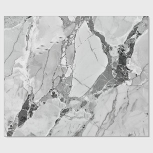 Papier Cadeau Gris "Imaginaire de marbre crépusculaire" Marbre T