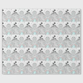 Papier Cadeau Gris Kaleidoscope Art (Plat)