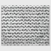 Papier Cadeau Gris léopard Chevron et gris clair (Plat)