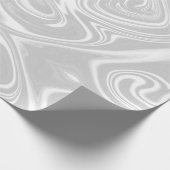 Papier Cadeau Gris liquide Abstrait et tourbillon de Marbre blan (Coin)
