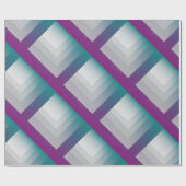Papier Cadeau gris magenta turquoise (Plat)