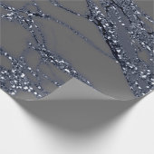 Papier Cadeau Gris Marine Étincelle Graphite Parties scintillant (Coin)