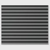 Papier Cadeau Gris moyen et bande noire (Plat)