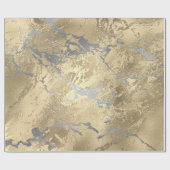 Papier Cadeau Gris Or rose Argent Marbre brillant métal brillant (Plat)