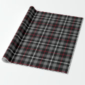 Papier Cadeau Gris Plaid Pour Papier Enveloppant Noël (Déroulé)
