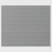 Papier Cadeau Gris & Rayures Gris Clair (Plat)