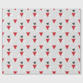 Papier Cadeau Gris rouge et blanc Abstrait Retro Triangle modern (Plat)