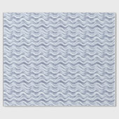 Papier Cadeau Gris sur les lignes ondulées gris aquarelle (Plat)