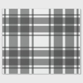 Papier Cadeau Gris sur plaid gris (Plat)