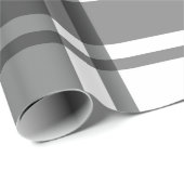 Papier Cadeau Gris sur plaid gris (Coin rond)