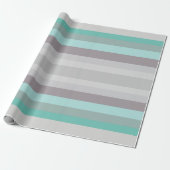 Papier Cadeau Gris Vert Bleu (Déroulé)