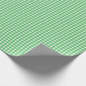 Papier Cadeau Gris Vert Simple Plaid (Coin)